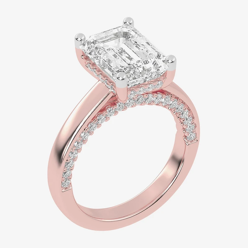 (G-H / Vs2-Si1) Womens 3 1/2 CT. T.W Lab Grown White Diamond 14K Gold Solitaire Engagement Ring