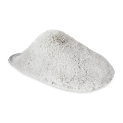 JS Jessica Simpson High Plush Scuff With Jersey Womens Slip-On Slippers
