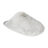 JS Jessica Simpson High Plush Scuff With Jersey Womens Slip-On Slippers