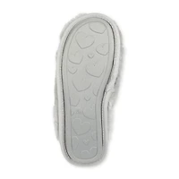 JS Jessica Simpson High Plush Scuff With Jersey Womens Slip-On Slippers