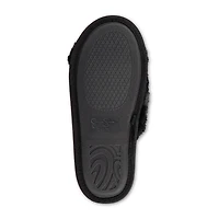 JS Jessica Simpson Oversized Chain Plush Womens Slip-On Slippers