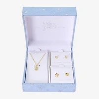 Gratitude & Grace Girls Cubic Zirconia 14K Gold Over Brass Angel 3-pc. Jewelry Set