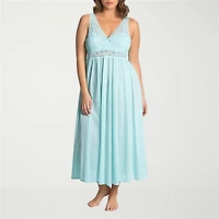 Exquisite Form Womens Plus Sleeveless V Neck Nightgown