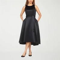 Giovanna Signature Womens High-Low Crew Neck Sleeveless Fit + Flare Dress