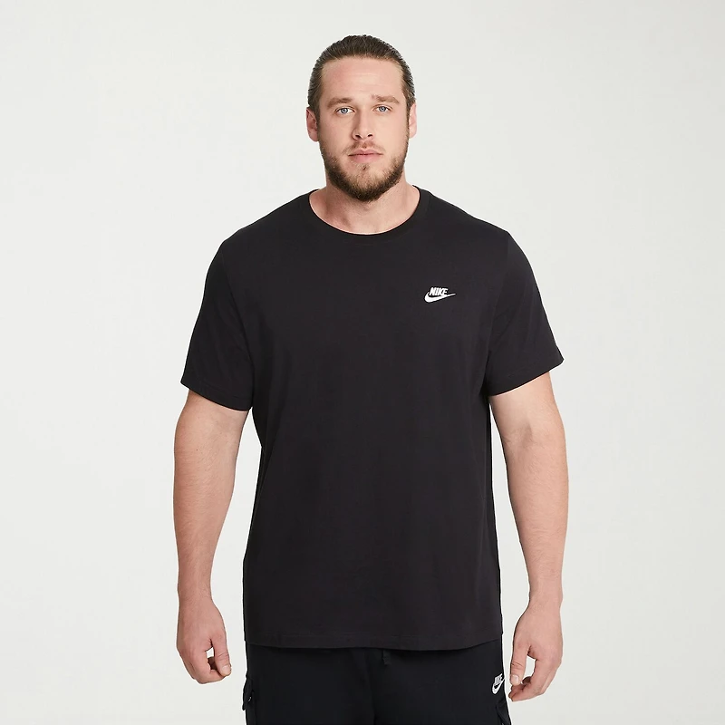 Nike Club Embroidered Logo Mens Crew Neck Short Sleeve Active Big and Tall T-Shirt