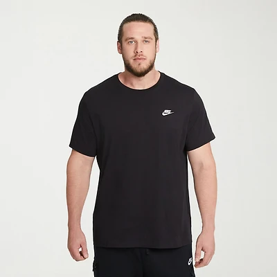 Nike Club Embroidered Logo Mens Crew Neck Short Sleeve Active Big and Tall T-Shirt