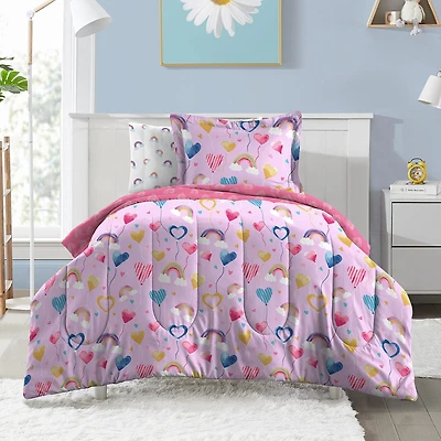 Dream Factory Balloon Hearts Lightweight Comforter Set