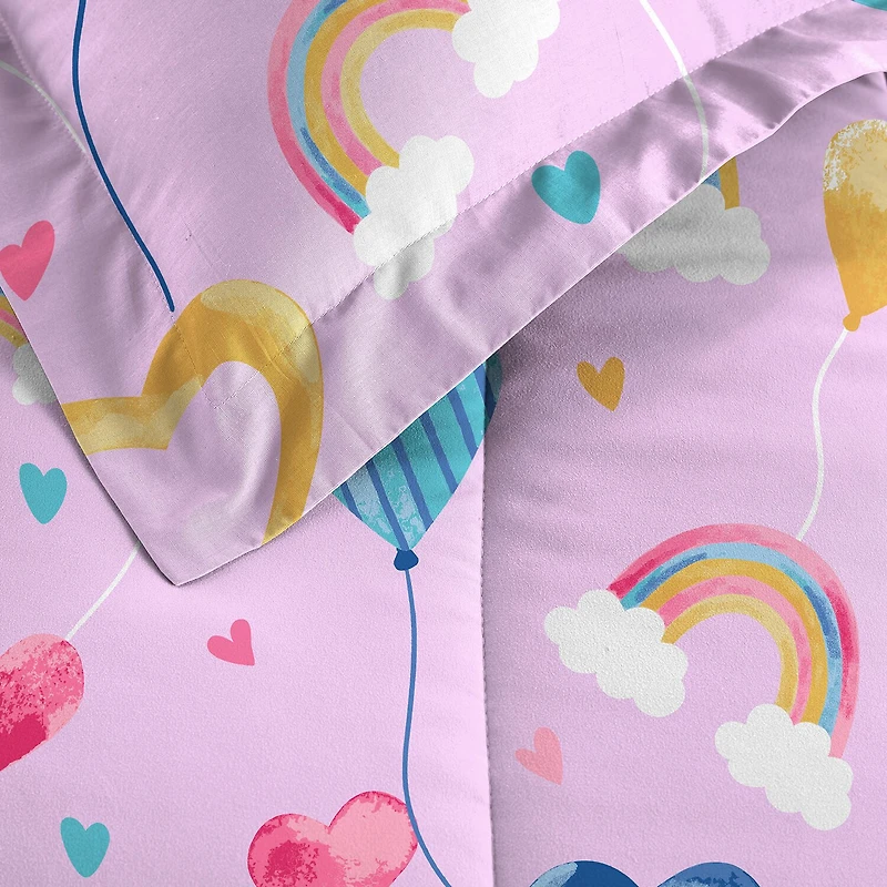 Dream Factory Balloon Hearts Lightweight Comforter Set