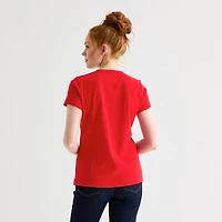 St. John's Bay Womens Tall V Neck Short Sleeve T-Shirt