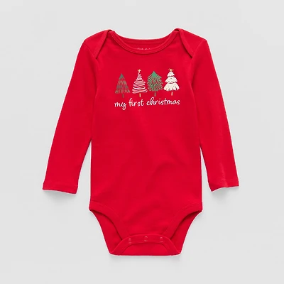 Okie Dokie Baby Unisex Round Neck Long Sleeve Rib Bodysuit