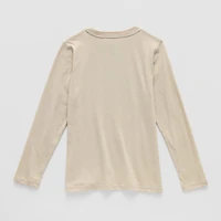 Thereabouts Little & Big Kid Boys Crew Neck Long Sleeve Regular Fit Graphic T-Shirt