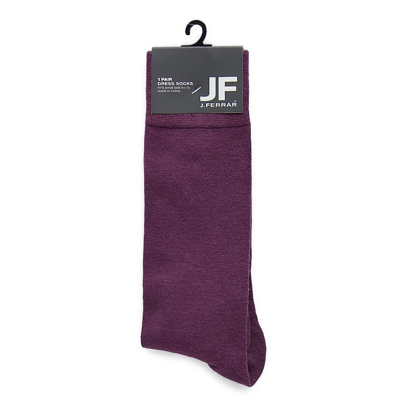 J. Ferrar Dress Mens Crew Socks