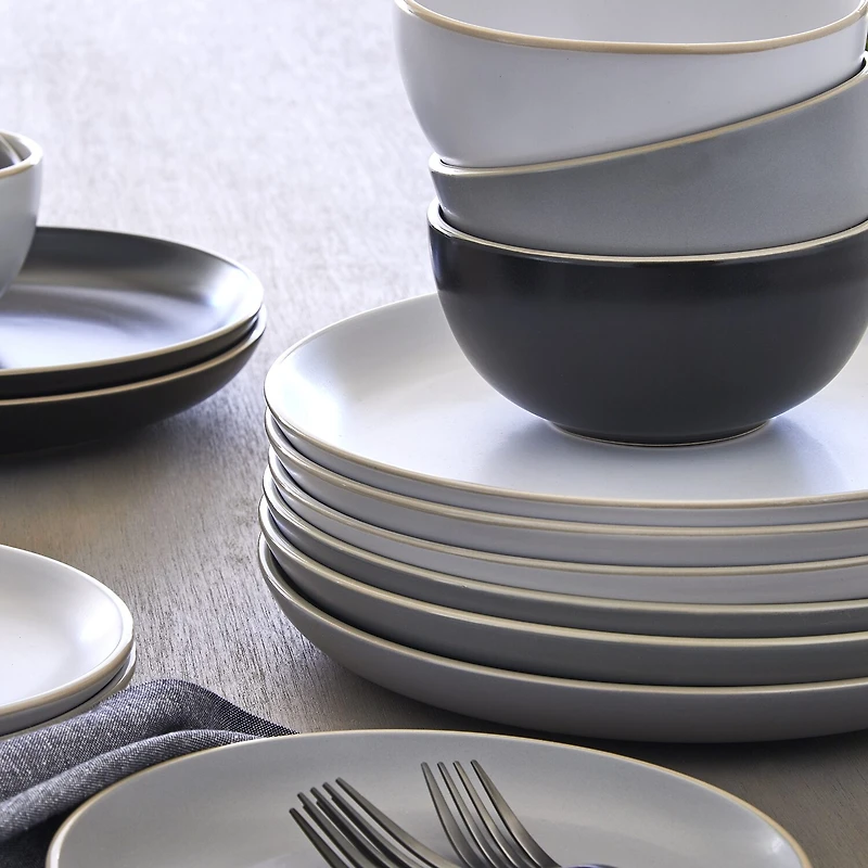 Gibson Rockaway White 12-pc. Stoneware Dinnerware Set