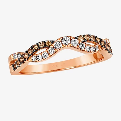Le Vian® Ring featuring 1/6 CT. Nude Diamonds™ 1/8 Chocolate Diamonds® set 14K Strawberry Gold®