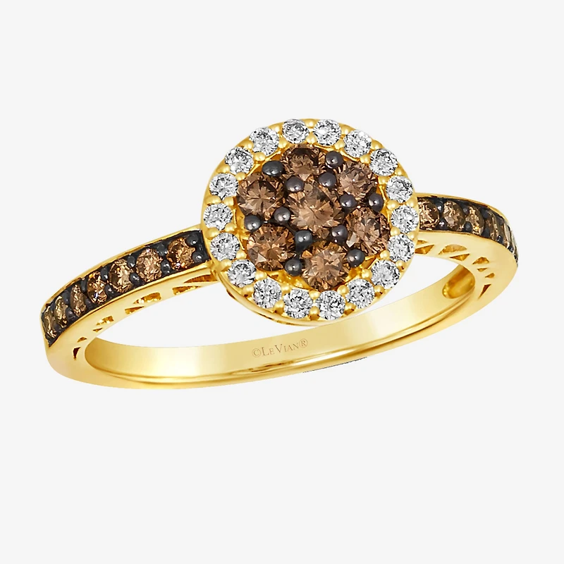 Le Vian® Ring featuring 1/2 CT. Chocolate Diamonds® 1/6 Nude Diamonds™ set 14K Honey Gold™