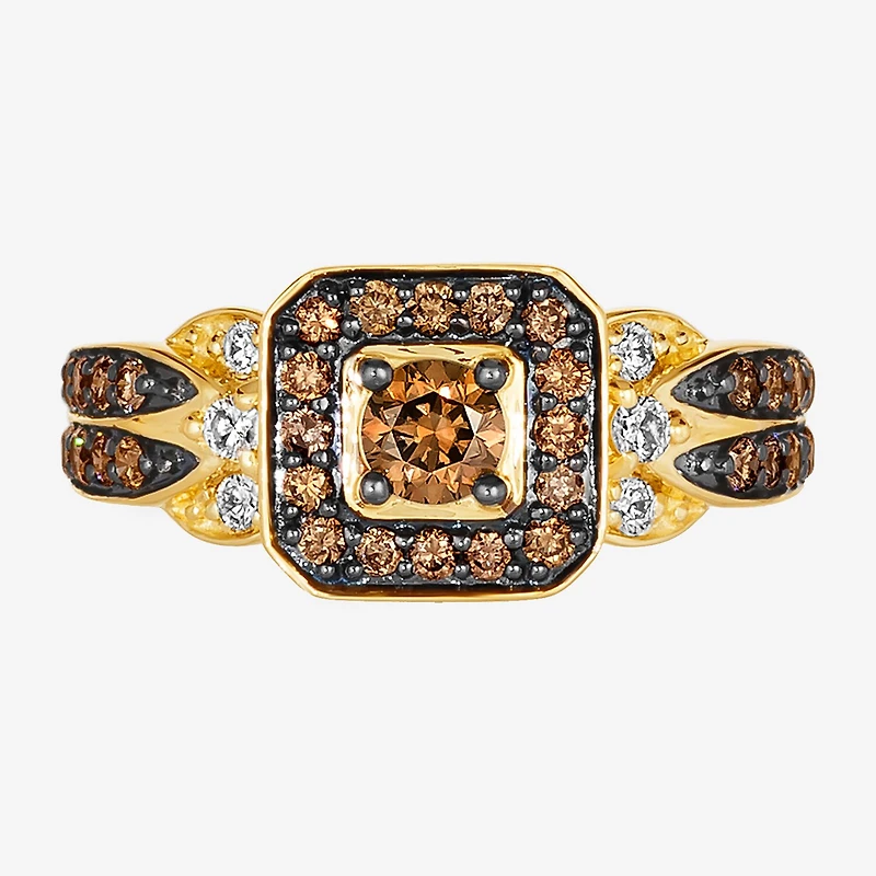 Le Vian® Ring featuring 5/8 CT. Chocolate Diamonds® 1/8 Nude Diamonds™ set 14K Vanilla, Honey or Strawberry Gold™