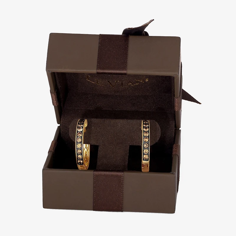 Le Vian Chocolatier® Earrings featuring 1 1/20 CT. Chocolate Diamonds® set 14K Honey or Strawberry Gold™