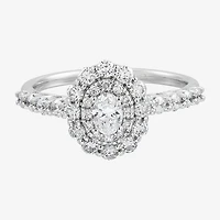 Limited Quantities! Womens 1 CT. T.W. Natural White Diamond 14K Gold Halo Engagement Ring