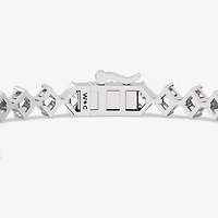 F / Si2) Womens 5 CT. T.W. Lab Grown White Diamond 10K Gold Diamond 7.5 Inch Tennis Bracelet