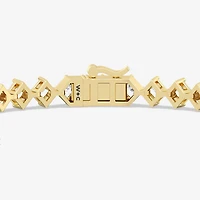 (F / Si2) Womens 5 CT. T.W. Lab Grown White Diamond 10K Gold 7.5 Inch Tennis Bracelet