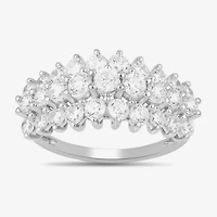 Womens 2 CT. T.W. Lab Grown White Diamond 10K Gold Cluster Band
