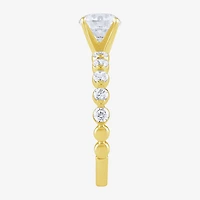 (G / Si2) Womens 2 CT. T.W. Lab Grown White Diamond 10K Gold Round Side Stone Bridal Set