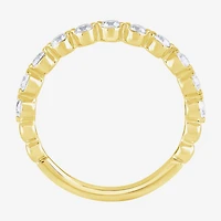 (G / Si2) Womens 2 CT. T.W. Lab Grown White Diamond 10K Gold Round Side Stone Bridal Set