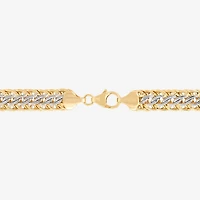 Womens 14K Gold Hollow 7.5 Inch Link Bracelet