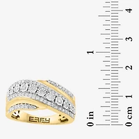 Effy Final Call Limited Quantities! Womens 5/8 CT. T.W. Natural White Diamond 14K Two Tone Gold Band