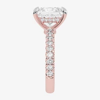 (G-H / Vs2-Si1) Womens 3 1/2 CT. T.W Lab Grown White Diamond 14K Gold Side Stone Engagement Ring