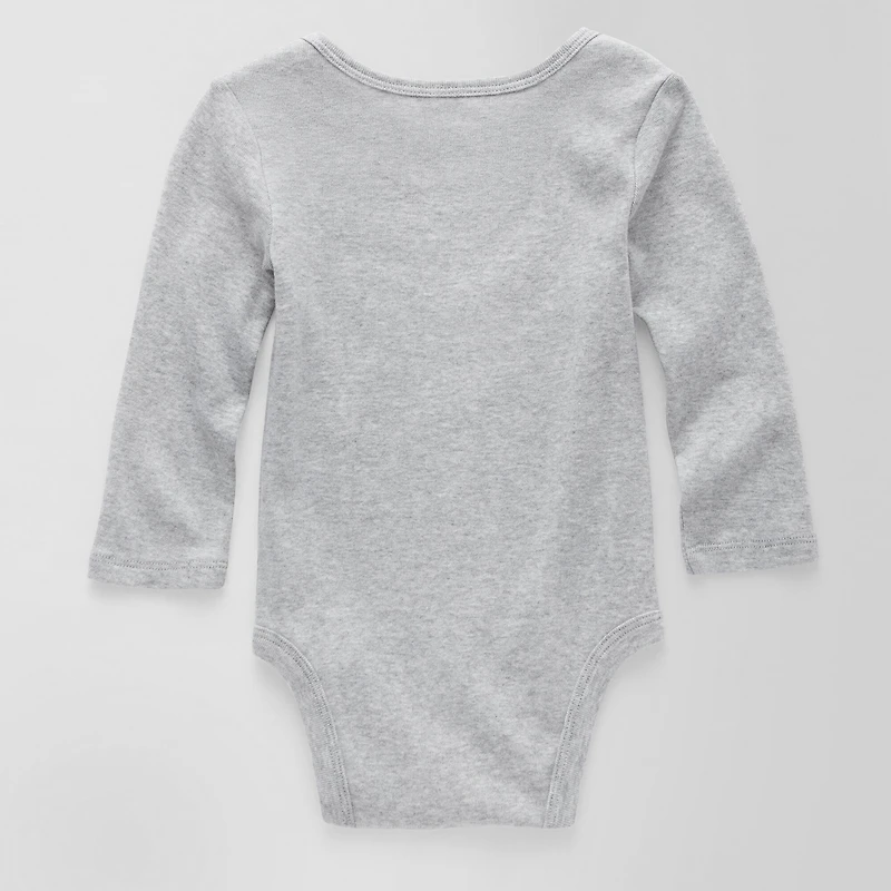 Okie Dokie Baby Unisex Crew Neck Long Sleeve Rib Bodysuit