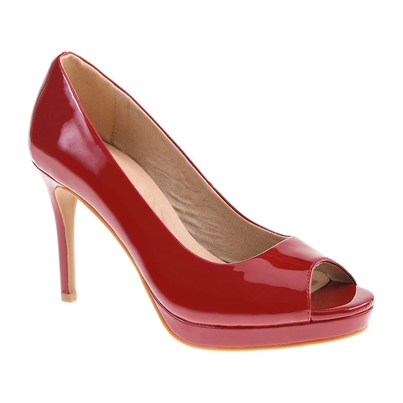 CL by Laundry Mild Womens Round Peep Toe Stiletto Heel Pumps