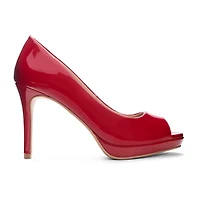CL by Laundry Mild Womens Round Peep Toe Stiletto Heel Pumps