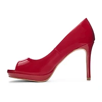 CL by Laundry Mild Womens Round Peep Toe Stiletto Heel Pumps