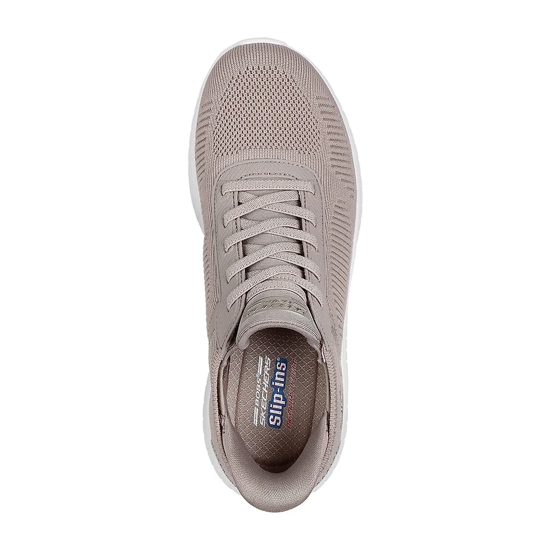 Skechers Bobs Hands Free Slip-Ins Squad Chaos Curent Muse Womens Slip-On Walking Shoes Wide Width
