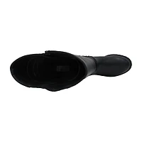 Pop Womens Baldwin Flat Heel Motorcycle Boots