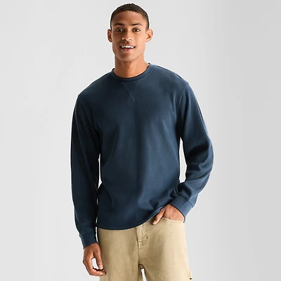 Arizona Mens Crew Neck Long Sleeve Regular Fit Thermal Top