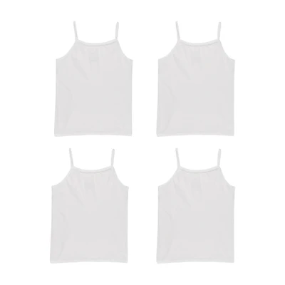 Hanes Ultimate EcoSmart Little & Big Girls 4 Pack Square Neck Camisole