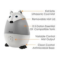 Crane Mini 0.5 Gallon Ultrasonic Cool Mist Humidifier