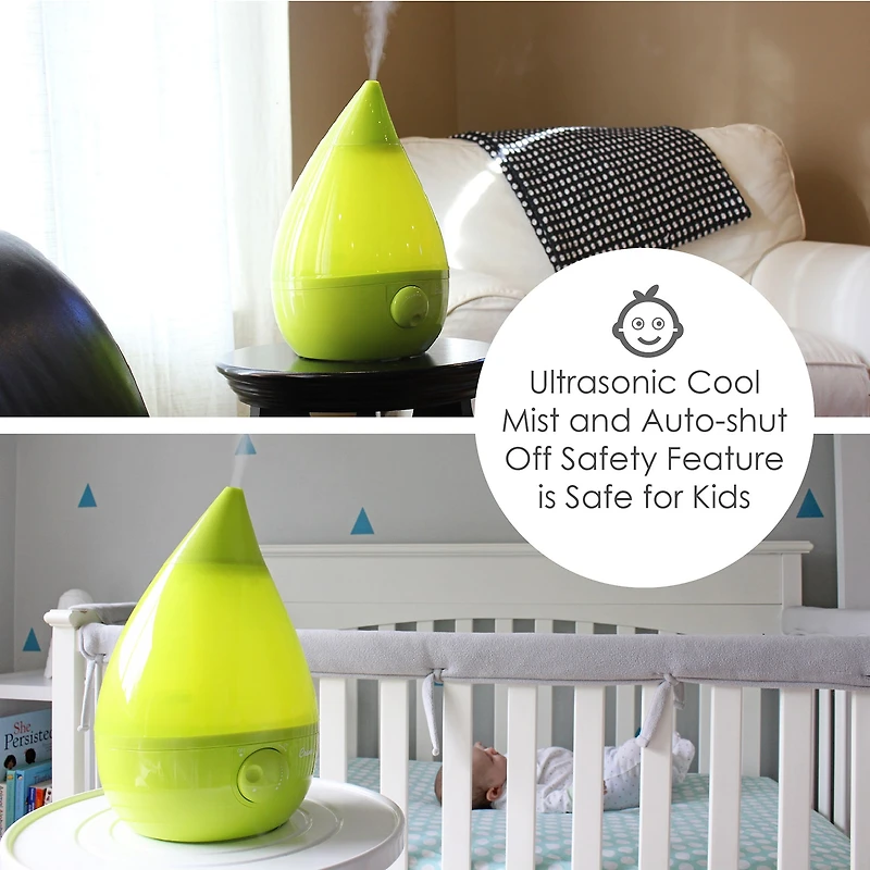 Crane Drop 1 Gallon Ultrasonic Cool Mist Humidifier - Green