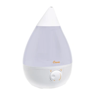 Crane Drop 1 Gallon Ultrasonic Cool Mist Humidifier