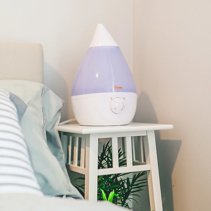 Crane Drop 1 Gallon Ultrasonic Cool Mist Humidifier