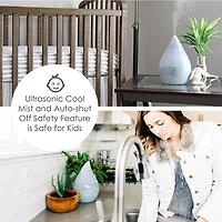 Crane Droplet 0.5 Gallon Ultrasonic Cool Mist Humidifier - Gray