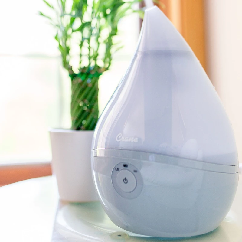 Crane Droplet 0.5 Gallon Ultrasonic Cool Mist Humidifier - Gray