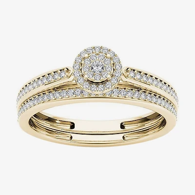 1/4 CT.T.W. Natural Diamond 10K Yellow Gold Bridal Ring Set