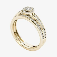 1/4 CT.T.W. Natural Diamond 10K Yellow Gold Bridal Ring Set