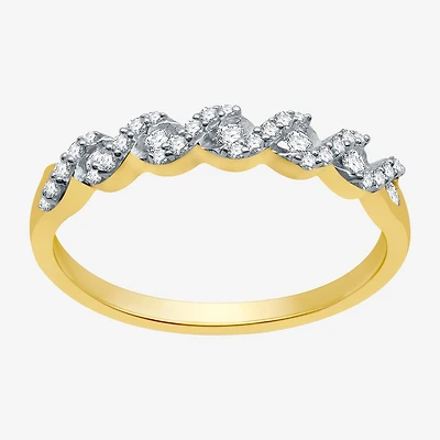 I Said Yes (H-I / I1) Womens 1/4 CT. T.W. Lab Grown White Diamond Sterling Silver Anniversary Wedding Band