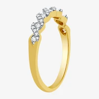 I Said Yes (H-I / I1) Womens 1/4 CT. T.W. Lab Grown White Diamond Sterling Silver Anniversary Wedding Band