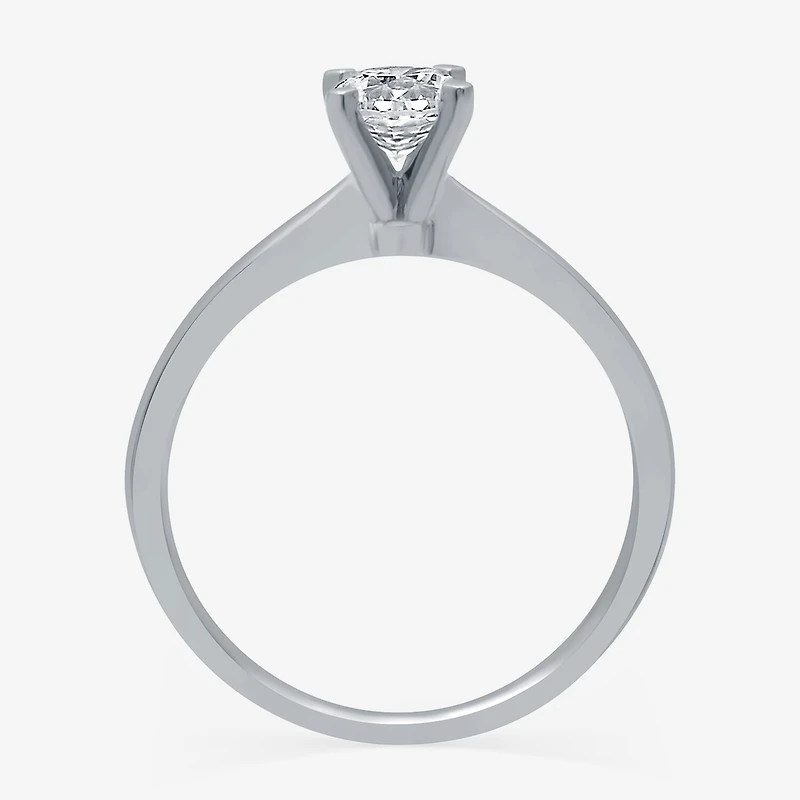 (H-I / I1) Womens 1/2 CT. Lab Grown White Diamond 10K Gold Round Solitaire Engagement Ring