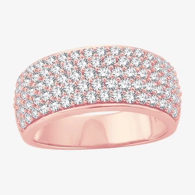 (H-I / I1) Womens 1 1/2 CT. T.W. Lab Grown White Diamond 10K Gold Anniversary Band